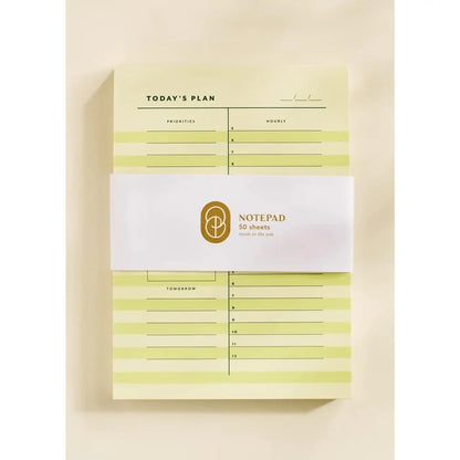 Highlights Yellow Stripe Daily Planner Notepad