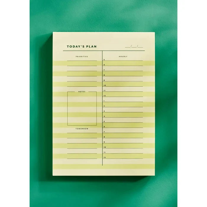 Highlights Yellow Stripe Daily Planner Notepad
