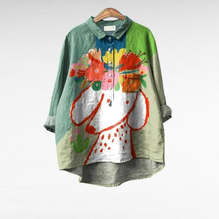 Isaline | Artistic Floral Blouse