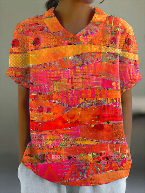 Isla | Shirt with Abstract Print