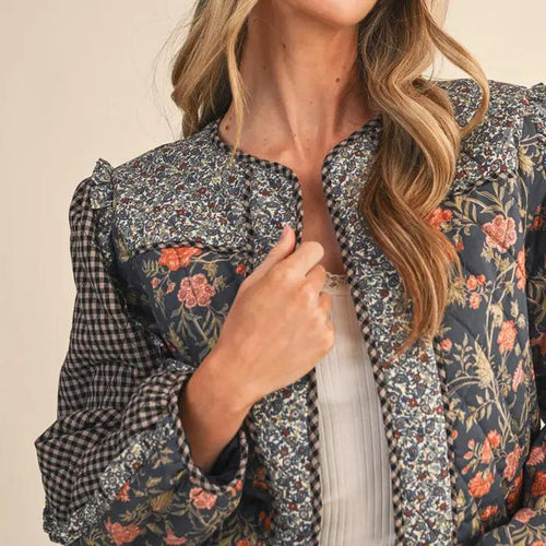 quilted floral jacket