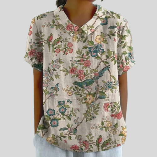 Joséphine | Illustrated Floral Blouse