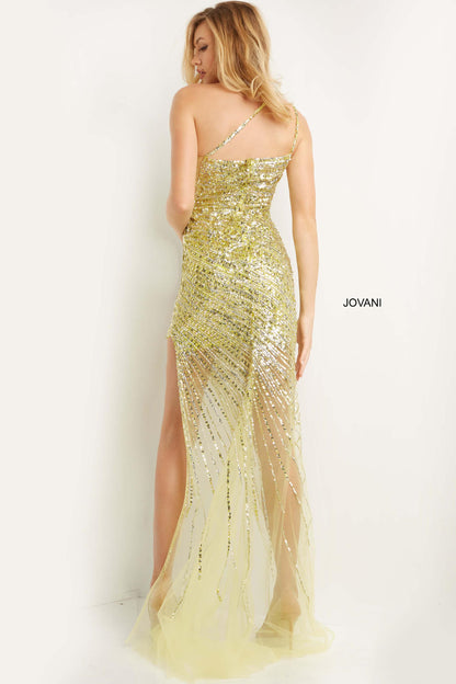 Jovani 05647 Prom One Shoulder Long Formal Gown
