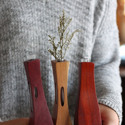 Large Wooden Bud Vase image 3