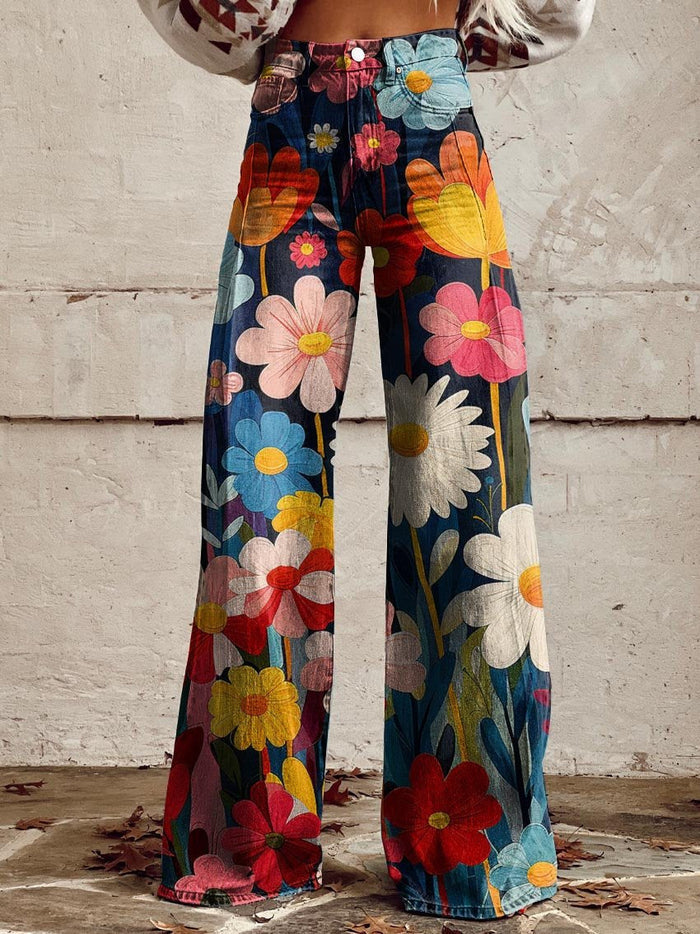 Léna - Floral Wide-Leg Pants