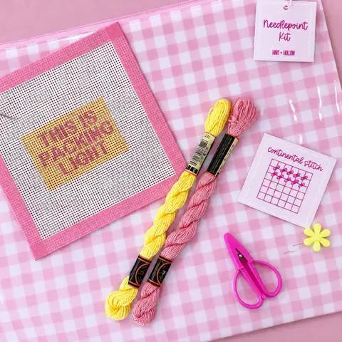 luggage needlepoint kit