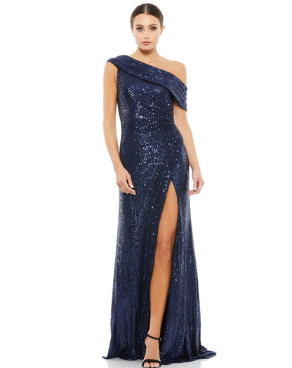 Long One-Shoulder Formal Dress by Mac Duggal 26550