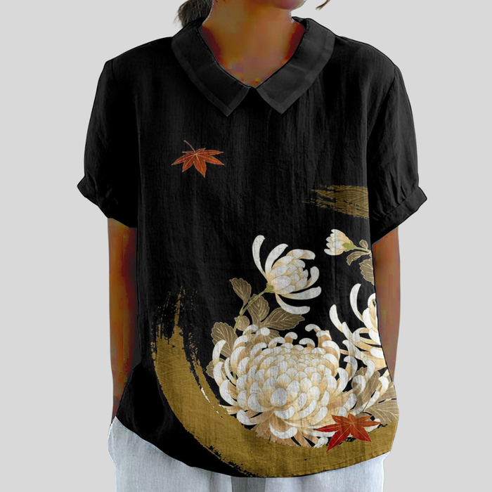 Madeleine | Black Floral Elegance Blouse
