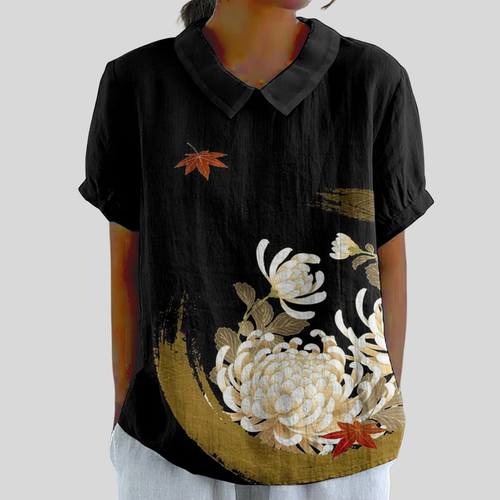 Madeleine | Black Floral Elegance Blouse