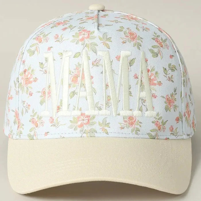 Mama Embroidered Flower Patterntrucker Hat