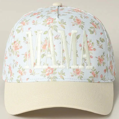 Mama Embroidered Flower Patterntrucker Hat