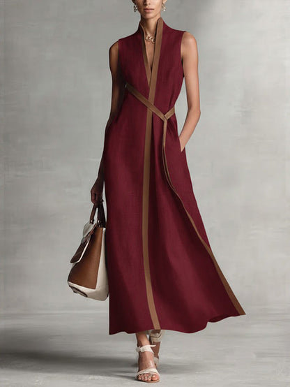 Margaux · Fluid Dress with Korean Collar