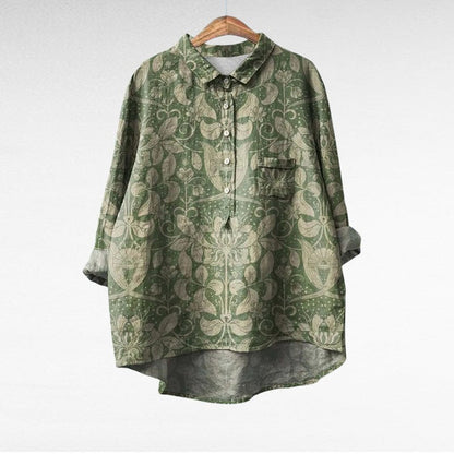 Marjolaine | Retro Floral Blouse