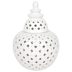 Miccah Temple Jar - Medium White