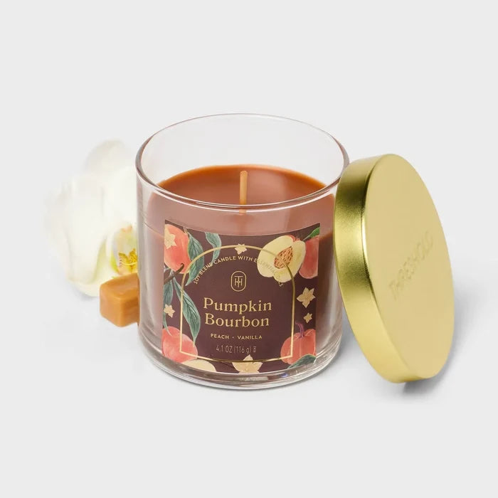 Mini Glass Pumpkin Candle with Lid