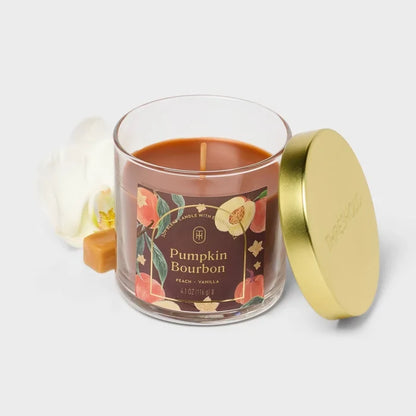 Mini Glass Pumpkin Candle with Lid