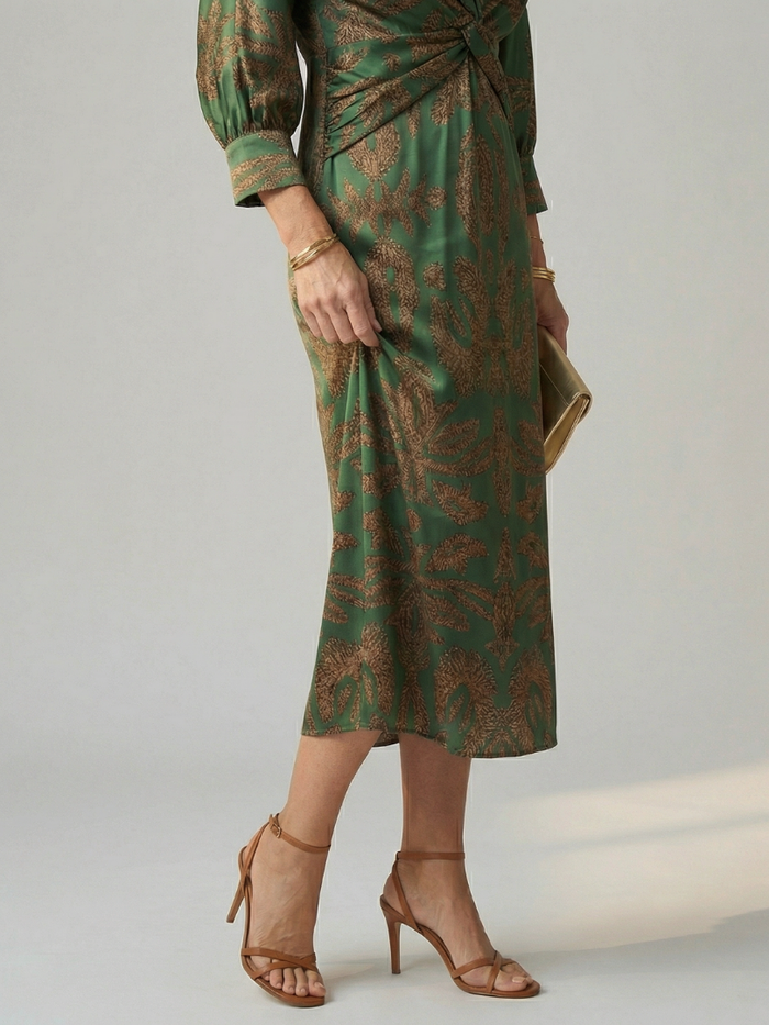 Moon | Natural Wrap Midi Dress