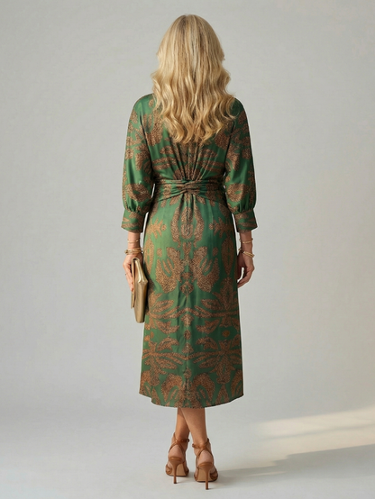 Moon | Natural Wrap Midi Dress
