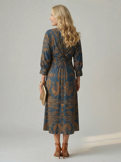 Moon | Natural Wrap Midi Dress