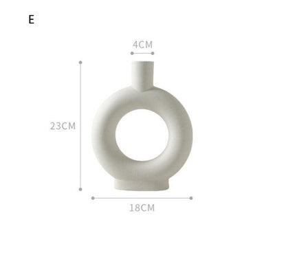 Minimalist Nordic ceramic vase with matte glaze for modern home decor