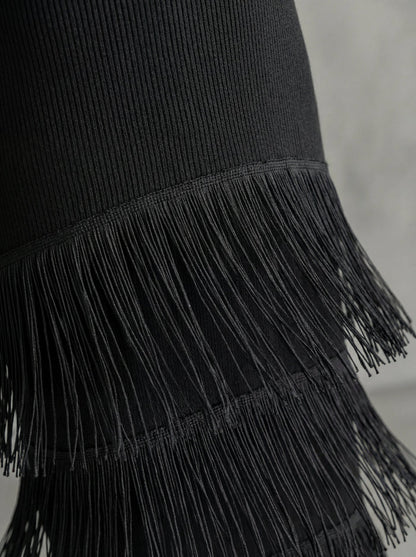 Odette · Long Backless Dress with Wide Shoulders