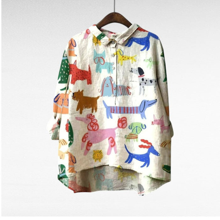Ondine | Playful Animal Print Blouse
