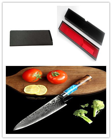 Pattern Kitchen Knife with 8-inch high-carbon stainless steel patterned blade and pakkawood handle for precise slicing and chopping