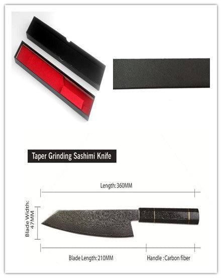 Pattern Kitchen Knife with 8-inch patterned high-carbon stainless steel blade and ergonomic pakkawood handle