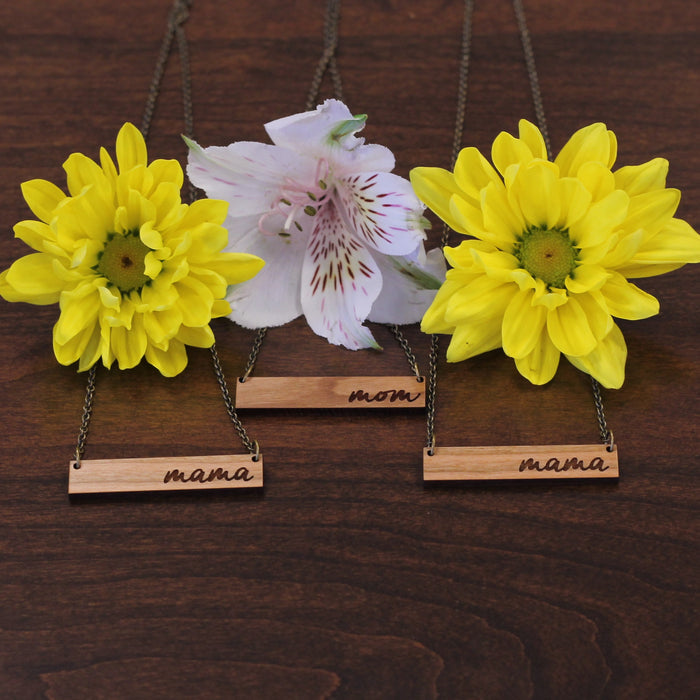 Personalized Wooden Necklace image 0