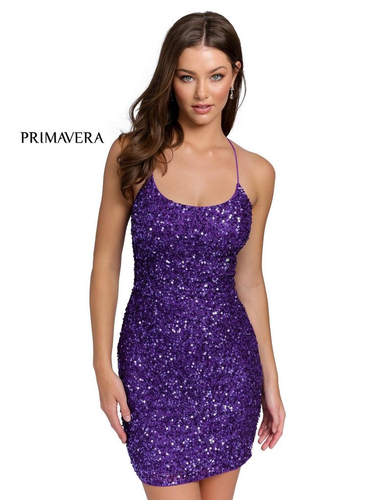 Primavera Couture Short Beaded Prom Dress 3351