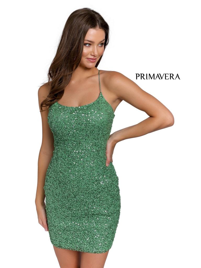 Primavera Couture Short Beaded Prom Dress 3351