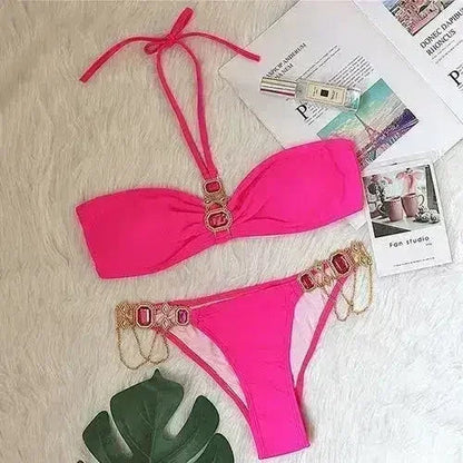 PAYASEN Rhinestone Bikini - Crystal Diamond Swimsuit for Women