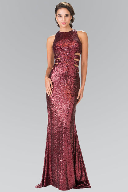 Prom Long Formal Dress Sequins Evening Gown