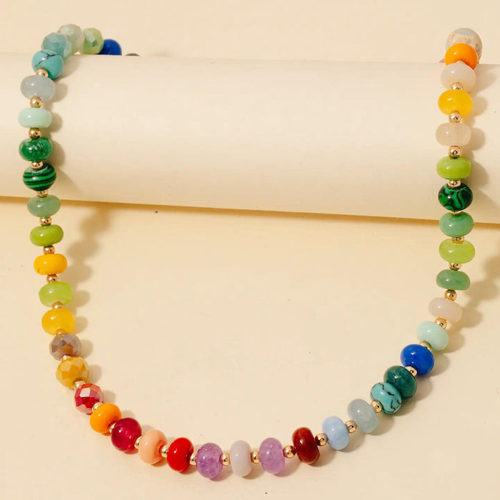 Rainbow beaded necklace