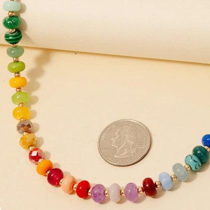 Rainbow beaded necklace