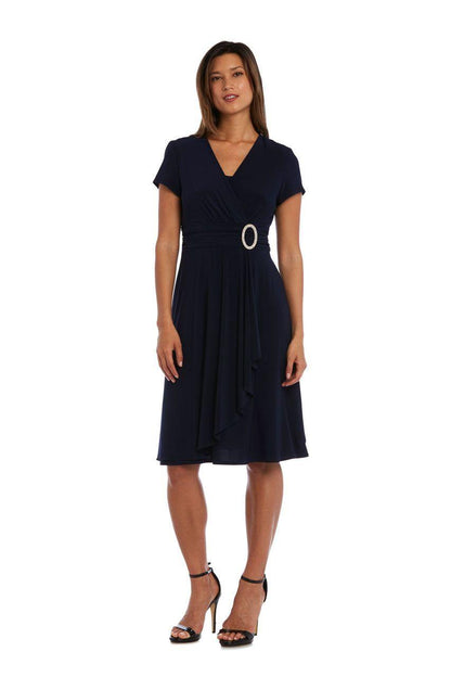 Short Plus Size Dress Black by R&M Richards 1149