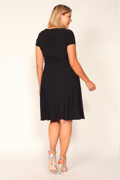 Short Plus Size Dress Black by R&M Richards 1149