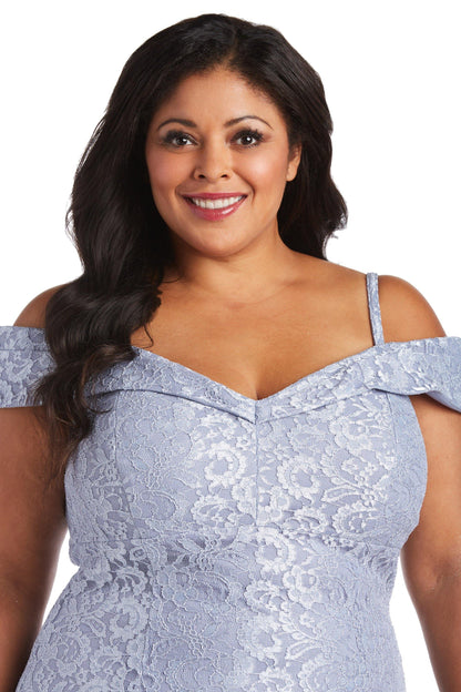 R&M Richards 2047W Formal Plus Size Long Lace Gown