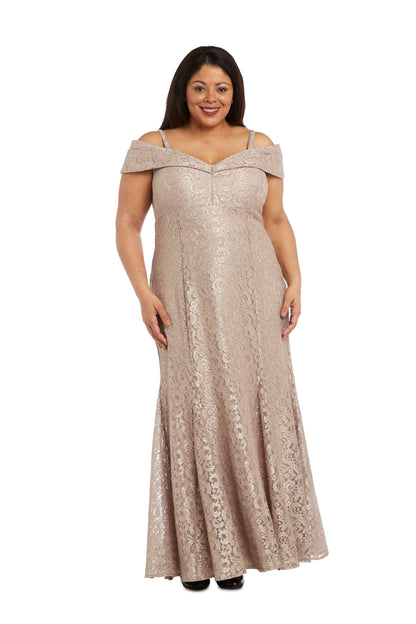 R&M Richards 2047W Formal Plus Size Long Lace Gown