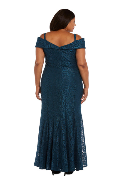R&M Richards 2047W Formal Plus Size Long Lace Gown