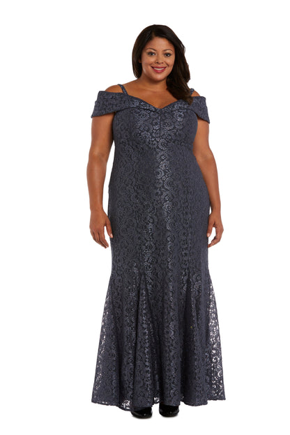 R&M Richards 2047W Formal Plus Size Long Lace Gown