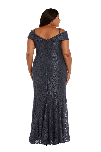 R&M Richards 2047W Formal Plus Size Long Lace Gown
