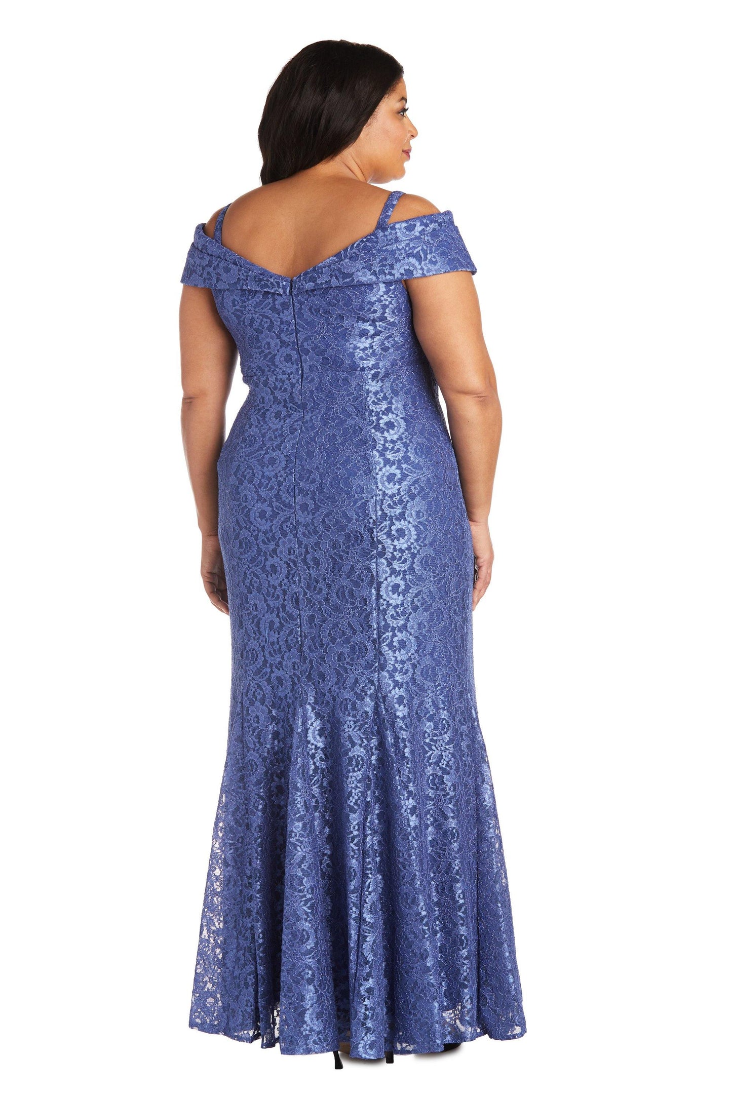 R&M Richards 2047W Formal Plus Size Long Lace Gown