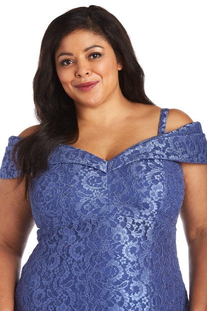 R&M Richards 2047W Formal Plus Size Long Lace Gown