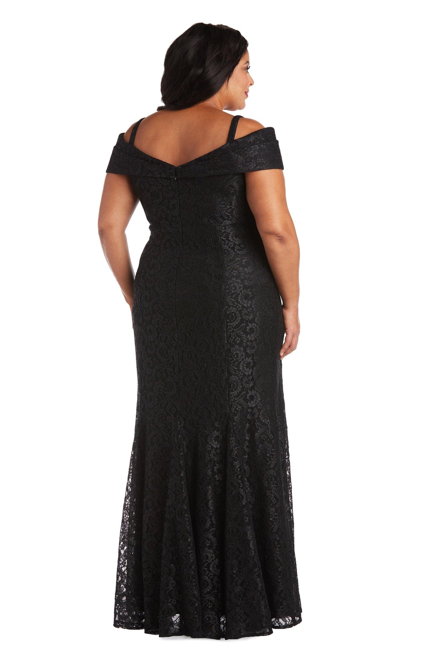 R&M Richards 2047W Formal Plus Size Long Lace Gown