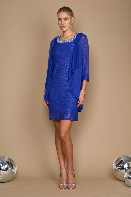 Short Jacket Mother of the Bride Dress by R&M Richards 2208