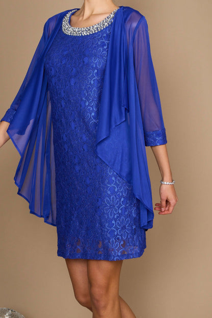 Short Jacket Mother of the Bride Dress by R&M Richards 2208