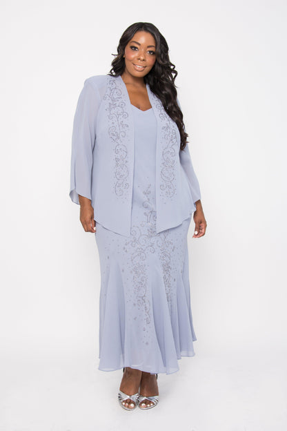 R&M Richards 358260 Plus Size Black Gown Evening Mother of the Bride