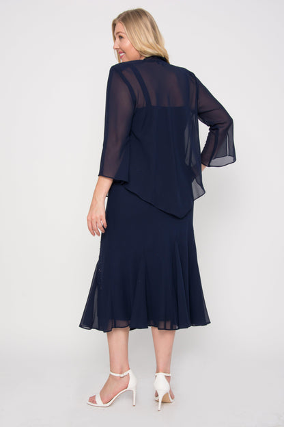 R&M Richards 358260 Plus Size Black Gown Evening Mother of the Bride
