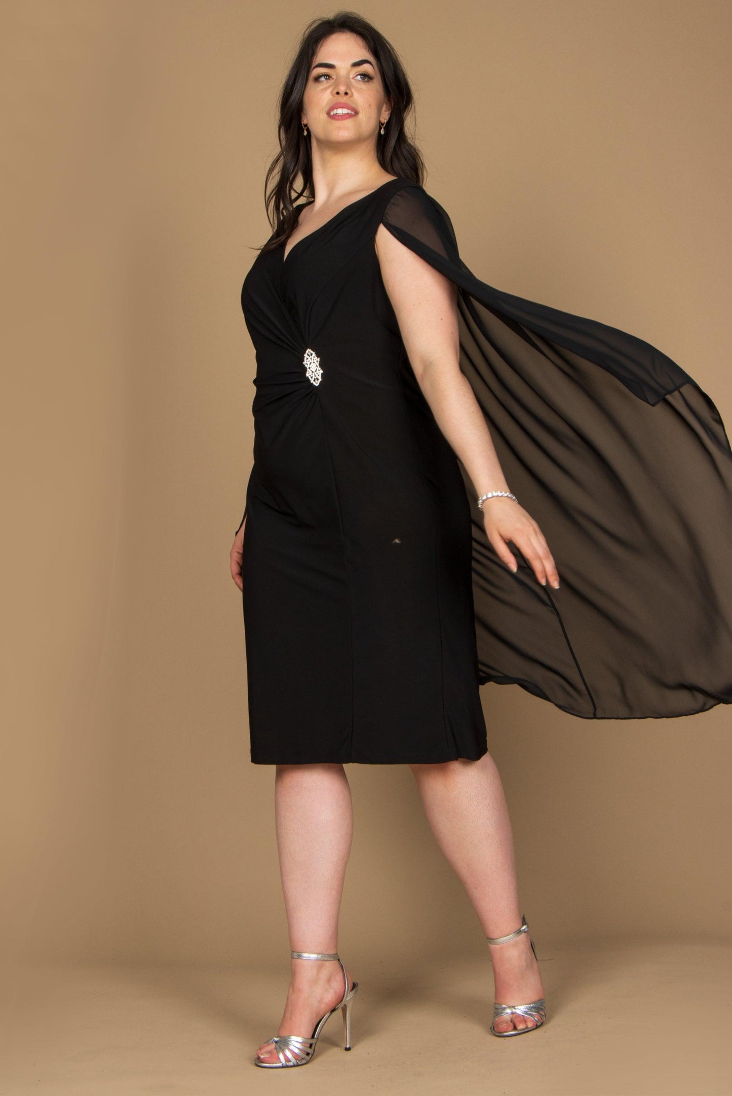 Short Plus Size Dress Cape R&M Richards 5806W